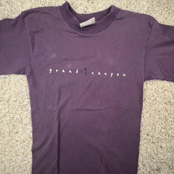 VTG 90s Grand Canyon Tee Shirt Fred Harvey USA Made Small Purple Short Sleeve - Picture 1 of 12